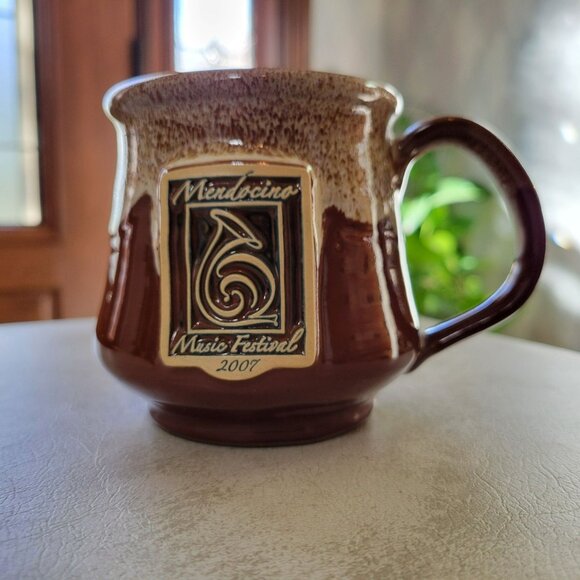 Handcrafted Mendocino Music Festival 2007 Stoneware Mug Deneen Pottery 10 oz - Picture 6 of 7